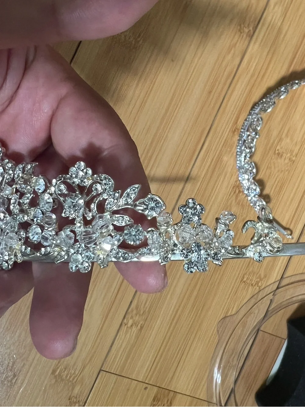 Davids Bridal sparkling silver